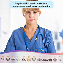 12 шт. подвеска-стетоскоп из эмалевого сплава HJEW-OC00165