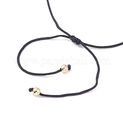 Bracciale rotondo con perline intrecciate in pietra lavica naturale mista per donna ragazza&nbsp;BJEW-JB07154