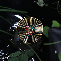 Сплав с хрустальными стразами кольца для пальцев FS-WG47CCC-04