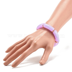 Эластичные браслеты из бисера из акриловой трубки&nbsp;BJEW-JB07774-03