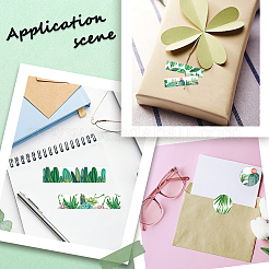 12 рулон клейкой бумажной ленты с рисунком листьев&nbsp;DIY-WH20009-47A