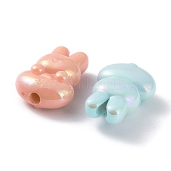 УФ-покрытие радужными переливающимися акриловыми бусинами X-OACR-A029-10