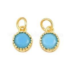 Charms in ottone zirconi a pavé di ottone&nbsp;CU-CBA3D67-02G
