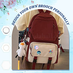 Фурнитура для броши из белой жести&nbsp;DIY-WH0128-15P