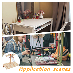 Деревянные выставочные витрины ювелирных изделий t-bar с лотком держателя организатора наклона задней части 4 шлица ODIS-WH0030-30