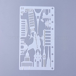 Modèles de pochoirs de peinture de dessin en plastique&nbsp;DIY-WH0143-18O