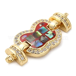 Покрытие стойки латунь микро-паве прозрачный кубический цирконий звенья-бабочки соединительные подвески&nbsp;KK-K385-102G-03