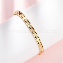 Женские браслеты-шарниры из нержавеющей стали 304 с микропаве из кубических цирконий&nbsp;BJEW-Z146-04G