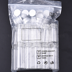 20 шт. 2-х стилистические стеклянные трубки для хранения бусин с завинчивающейся крышкой CON-YW0001-89