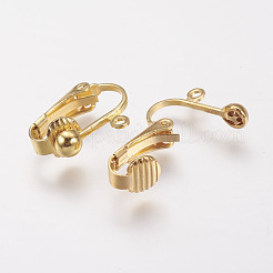 Латунные серьги с клипсами&nbsp;KK-E491-G