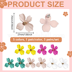 Цветочные сплава серьги&nbsp;EJEW-HY0001-09