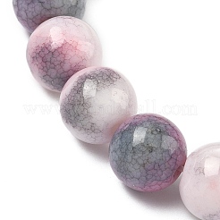 Braccialetti elasticizzati da donna con perline di vetro craquelé opaco da 10 mm&nbsp;BJEW-PH01823-07