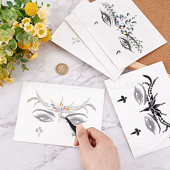 5 лист 5 стильных самоклеящихся смоляных наклеек со стразами и драгоценными камнями AJEW-OC0003-76