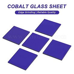 6шт квадратное кобальтовое стекло AJEW-OC0002-50