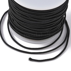 弾性コード  ブラック  2mm  約50m /ロール&nbsp;EW-WH0001-01-2mm