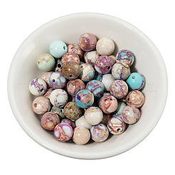 50 шт. окрашенных бусин из натурального регалита/императорской яшмы/морского осадка яшмы G-PA0001-21