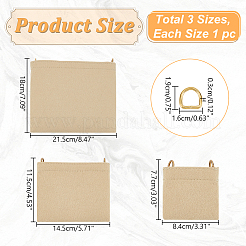 3 insert de rangement pour sac en feutre de 3 tailles&nbsp;FIND-WH0172-16C