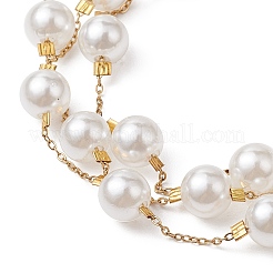 Круглые бусины из АБС-пластика с имитацией жемчуга SJEW-JS01306