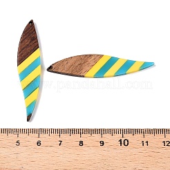 Pendentifs en résine époxy et bois de noyer&nbsp;RESI-N039-121E