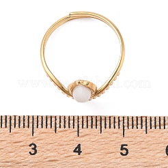 Кольца-слезинки из натурального родохрозита RJEW-Q004-02G