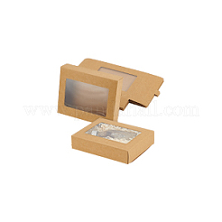 Кубовидные подарочные коробки для хранения крафт-бумаги CON-WH0095-99A-01