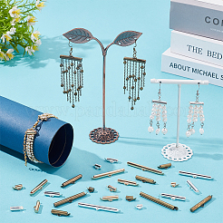 90 шт. 9 стиля латунные застежки-задвижки на концах трубок KK-WR0001-36S