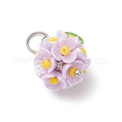 Латунь стекло кулоны PALLOY-MZ00966-03