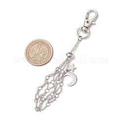 Поворотные карабины-лобстеры из лунного сплава и латунные кабельные цепи AJEW-JB01337-03