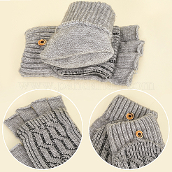 Fingerlose Winterhandschuhe aus Alpakawolle und Elastan&nbsp;AJEW-WH20042-30C