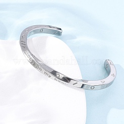 Браслеты-манжеты из нержавеющей стали 304 для женщин&nbsp;BJEW-D361-01P