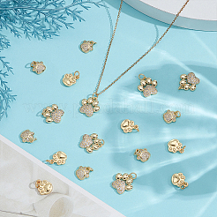 18 шт. 3 стиля латунных подвесок с микропаве из кубического циркония&nbsp;KK-WR0012-51