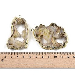 Крашеные самородков натуральный druzy Geode Агат большие подвески&nbsp;G-M287-09