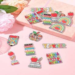 16 шт. 8 стиля подвески из непрозрачного акрила с принтом ко Дню учителя&nbsp;FIND-FS0003-84