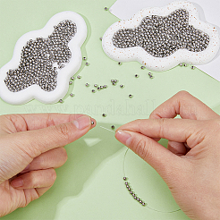 2000 шт. полые круглые бусины из нержавеющей стали 304 с швом STAS-DC0015-79