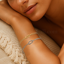 2 сумка 2 цвета латунные браслеты-змейки для женщин&nbsp;BJEW-GO0001-09