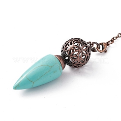 Большие подвески с маятником из смешанных драгоценных камней G-H281-42R