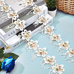 1 ярд вышитого цветка из полиэстерового кружева&nbsp;OCOR-GF0002-55