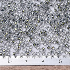 MIYUKIラウンドロカイユビーズ  日本製シードビーズ  11/0  （rr3201)マジックゴールデンオリーブライニングクリスタル  2x1.3mm  穴：0.8mm  約50000個/ポンド&nbsp;SEED-G007-RR3201
