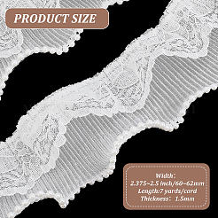 Лента с цветами из полиэстера и чинлона длиной 7 ярд. OCOR-WH0070-83
