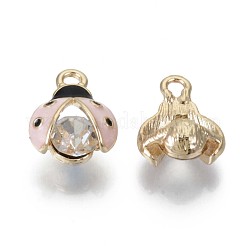 Подвески из сплава со стразами и эмалью ENAM-T009-53A-RS