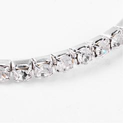 Однорядные стрейч горный хрусталь теннисные браслеты&nbsp;B115-1