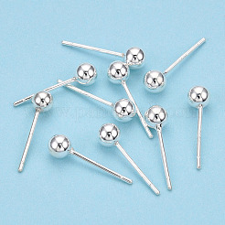 925 круглая серебряная серьга-пусет&nbsp;STER-T005-01E