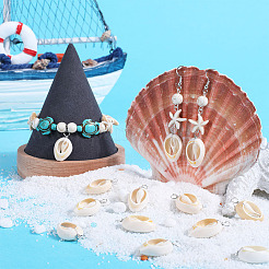 30 шт. подвески из натуральной ракушки каури&nbsp;SHEL-SC0001-31B