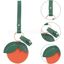 1 шт. брелки из искусственной кожи цвета мандарин KEYC-SP0001-47