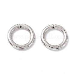 変色しない304ステンレススチールオープン丸カン  ラウンド  ステンレス鋼色  12x2mm  12ゲージ  内径：8mm&nbsp;X-STAS-C040-01A-P
