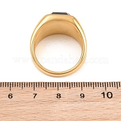 304 Edelstahl mit natürlichem Tigerauge Fingerringe für Männer&nbsp;SA-CBA3D5E-02G