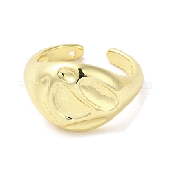 Покрытие стойки латунное кольцо на палец&nbsp;RJEW-C072-10G