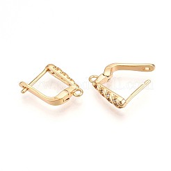 Латунный микропаве кубический цирконий кольцо серьги фурнитура KK-N261-40G