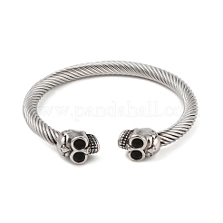 Offene Armreifen aus 304er Edelstahl für Männer&nbsp;BJEW-U001-06C-AS