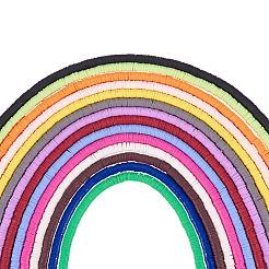 14 нить 14 цвета плоские круглые бусины ручной работы из полимерной глины CLAY-SZ0001-14